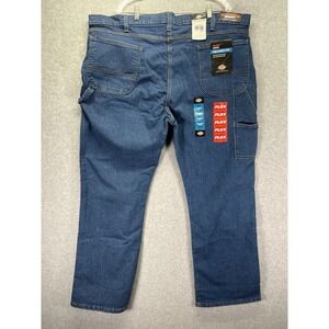 Dickies Jeans Mens 44x32 Blue Denim Active Waist Flex Relaxed Fit Carpenter Work